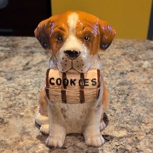 Charming Vintage St. Bernard Cookie Jar